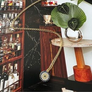 14K Gold Protective Eye Necklace